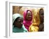 Sudanese Refugees Stand Near Their Huts-null-Framed Premium Photographic Print