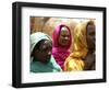 Sudanese Refugees Stand Near Their Huts-null-Framed Photographic Print