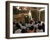 Sudanese Refugees Watch a World Cup Soccer Mach at the Zamzam Refugee Camp-null-Framed Premium Photographic Print