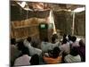 Sudanese Refugees Watch a World Cup Soccer Mach at the Zamzam Refugee Camp-null-Mounted Premium Photographic Print