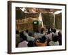 Sudanese Refugees Watch a World Cup Soccer Mach at the Zamzam Refugee Camp-null-Framed Photographic Print