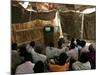 Sudanese Refugees Watch a World Cup Soccer Mach at the Zamzam Refugee Camp-null-Mounted Photographic Print