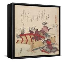 Sudare Seashell, C. 1828-Katsushika Hokusai-Framed Stretched Canvas