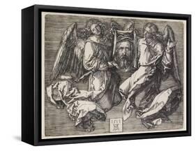 Sudarium Displayed by Two Angels, 1513-Albrecht Dürer-Framed Stretched Canvas