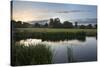 Sudbury Water Meadows at Dawn, Sudbury, Suffolk, England, United Kingdom, Europe-Mark Sunderland-Stretched Canvas
