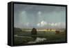 Sudden Shower, Newbury Marshes, 1865-75-Martin Johnson Heade-Framed Stretched Canvas