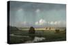 Sudden Shower, Newbury Marshes, 1865-75-Martin Johnson Heade-Stretched Canvas