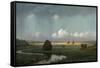 Sudden Shower, Newbury Marshes, 1865-75-Martin Johnson Heade-Framed Stretched Canvas