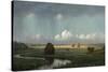 Sudden Shower, Newbury Marshes, 1865-75-Martin Johnson Heade-Stretched Canvas