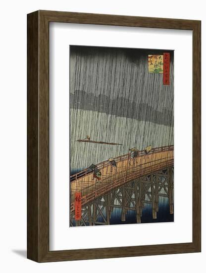 Sudden Shower-Ando Hiroshige-Framed Art Print