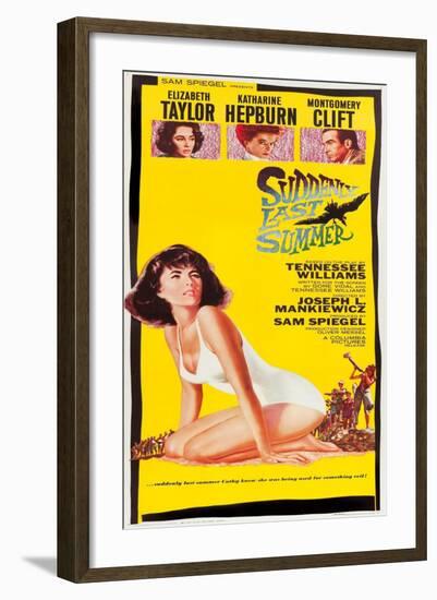 Suddenly Last Summer, Elizabeth Taylor, Katharine Hepburn, Montgomery Clift, 1959-null-Framed Art Print