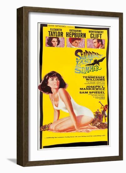 Suddenly Last Summer, Elizabeth Taylor, Katharine Hepburn, Montgomery Clift, 1959-null-Framed Art Print