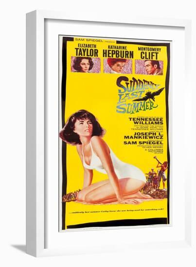 Suddenly Last Summer, Elizabeth Taylor, Katharine Hepburn, Montgomery Clift, 1959-null-Framed Art Print