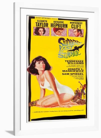 Suddenly Last Summer, Elizabeth Taylor, Katharine Hepburn, Montgomery Clift, 1959-null-Framed Art Print