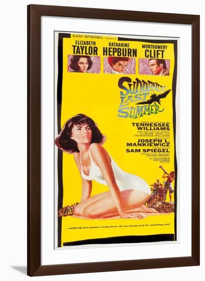 Suddenly Last Summer, Elizabeth Taylor, Katharine Hepburn, Montgomery Clift, 1959-null-Framed Art Print