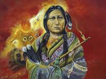 Sitting Bull Peace Pipe Visions-Sue Clyne-Giclee Print