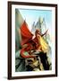 Sue Dawe Red Fire Dragon Fantasy-Sue Dawe-Framed Art Print