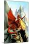 Sue Dawe Red Fire Dragon Fantasy-Sue Dawe-Mounted Art Print