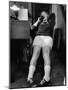 Sue Nyvall Gets up Early to Talk on the Phone to a Girl Friend, while Sister is Still in Bed-Grey Villet-Mounted Photographic Print