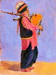 Indian camel man oil on board-Sue Wales-Giclee Print