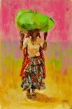 Indian camel man oil on board-Sue Wales-Giclee Print