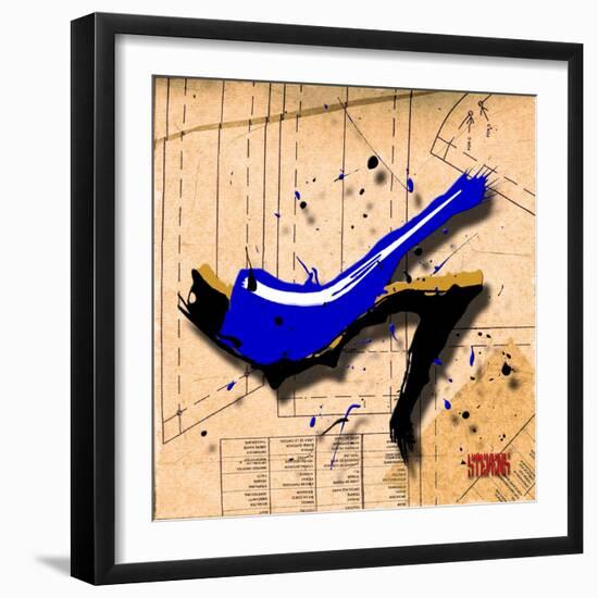 Suede Heel Blue-Roderick E. Stevens-Framed Giclee Print