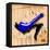 Suede Heel Blue-Roderick E. Stevens-Framed Stretched Canvas