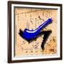 Suede Heel Blue-Roderick E. Stevens-Framed Giclee Print