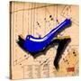 Suede Heel Blue-Roderick E. Stevens-Stretched Canvas