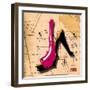 Suede Heel Pink-Roderick E. Stevens-Framed Premium Giclee Print