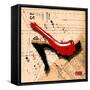 Suede Heel Red-Roderick E. Stevens-Framed Stretched Canvas