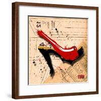 Suede Heel Red-Roderick E. Stevens-Framed Giclee Print