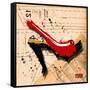 Suede Heel Red-Roderick E. Stevens-Framed Stretched Canvas