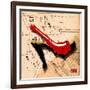 Suede Heel Red-Roderick E. Stevens-Framed Giclee Print