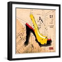 Suede Heel Yellow Red Sole-Roderick E. Stevens-Framed Giclee Print