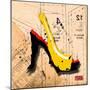 Suede Heel Yellow Red Sole-Roderick E. Stevens-Mounted Giclee Print