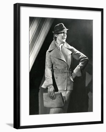 Suede Jacket and Gloves-null-Framed Photographic Print