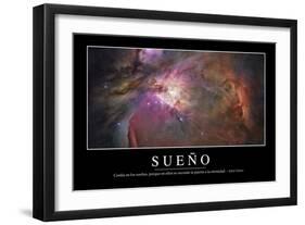 Sueño. Cita Inspiradora Y Póster Motivacional-null-Framed Premium Photographic Print