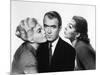 Sueurs Froides VERTIGO by AlfredHitchcock with James Stewart and Kim Novak, 1958 (b/w photo)-null-Mounted Photo