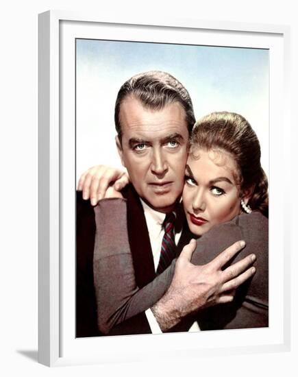 Sueurs Froides VERTIGO by AlfredHitchcock with James Stewart and Kim Novak, 1958 (photo)-null-Framed Photo