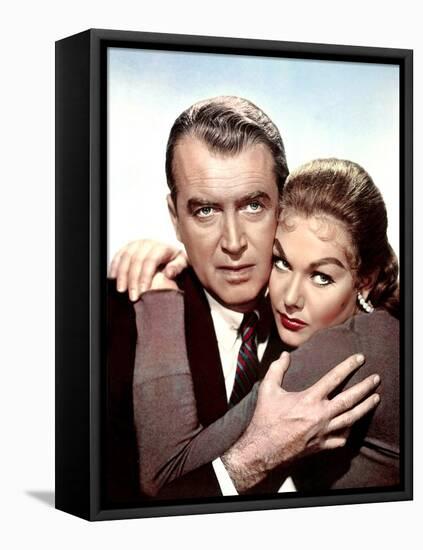 Sueurs Froides VERTIGO by AlfredHitchcock with James Stewart and Kim Novak, 1958 (photo)-null-Framed Stretched Canvas