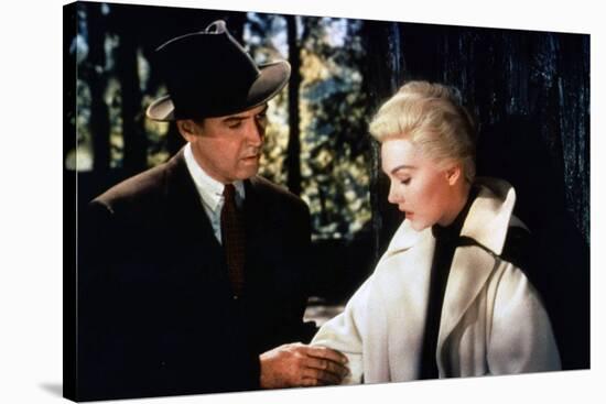 Sueurs Froides VERTIGO by AlfredHitchcock with James Stewart and Kim Novak, 1958 (photo)-null-Stretched Canvas