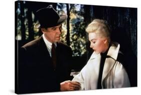 Sueurs Froides VERTIGO by AlfredHitchcock with James Stewart and Kim Novak, 1958 (photo)-null-Stretched Canvas