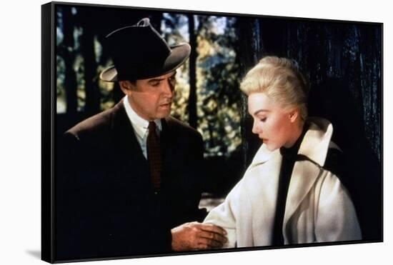 Sueurs Froides VERTIGO by AlfredHitchcock with James Stewart and Kim Novak, 1958 (photo)-null-Framed Stretched Canvas