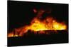 Suez Burning from Air Attacks-null-Stretched Canvas