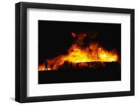 Suez Burning from Air Attacks-null-Framed Photographic Print