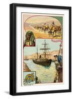 Suez Canal and Sahara Desert, Egypt-null-Framed Giclee Print