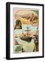 Suez Canal and Sahara Desert, Egypt-null-Framed Giclee Print