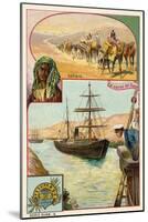 Suez Canal and Sahara Desert, Egypt-null-Mounted Giclee Print