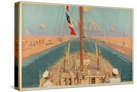 Suez Canal, from the Series 'The Empire's Highway to India', 1928-Charles Pears-Stretched Canvas